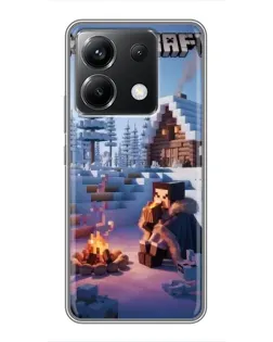 Чохол для Xiaomi POCO X6 5G з картинкою «Зимовий Minecraft»