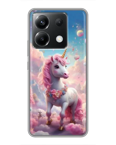 Чехол для Xiaomi POCO X6 5G с картинкой «Единорог среди облаков»
