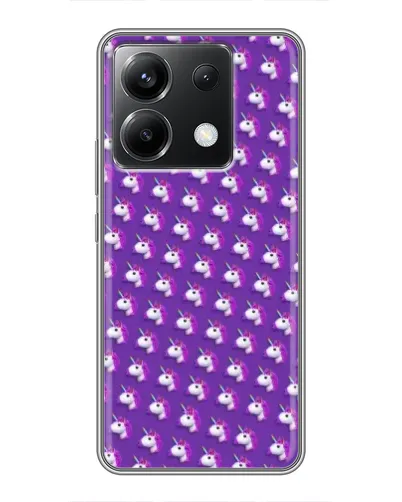 Чехол для Xiaomi POCO X6 5G с картинкой «Единороги на фиолетовом»
