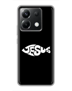 Чехол для Xiaomi POCO X6 5G с картинкой «Рыба Jesus»