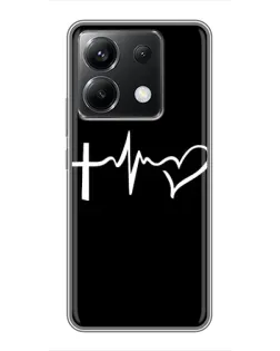 Чехол для Xiaomi POCO X6 5G с картинкой «Пульс веры»