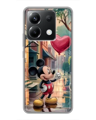 Чехол для Xiaomi POCO X6 5G с картинкой «Микки и шарик-сердце»