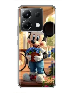 Чехол для Xiaomi POCO X6 5G с картинкой «Микки садовод»