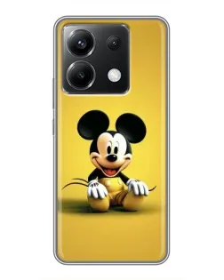 Чехол для Xiaomi POCO X6 5G с картинкой «Микки на желтом»