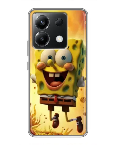Чехол для Xiaomi POCO X6 5G с картинкой «Губка Боб прыгает»