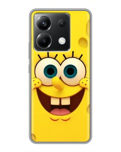 Чехол для Xiaomi POCO X6 5G с картинкой «Губка Боб улыбка»