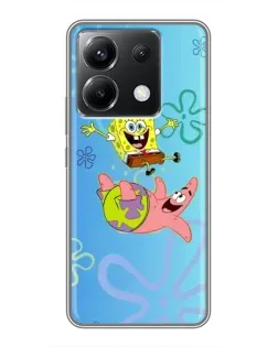 Чехол для Xiaomi POCO X6 5G с картинкой «Спанч Боб и Патрик»