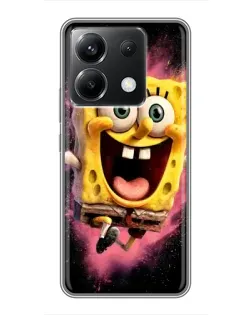 Чехол для Xiaomi POCO X6 5G с картинкой «Взрывной Спанч Боб»