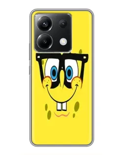 Чехол для Xiaomi POCO X6 5G с картинкой «Минималистичный Спанч Боб»