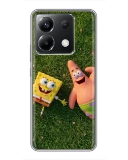 Чехол для Xiaomi POCO X6 5G с картинкой «Друзья на лужайке»