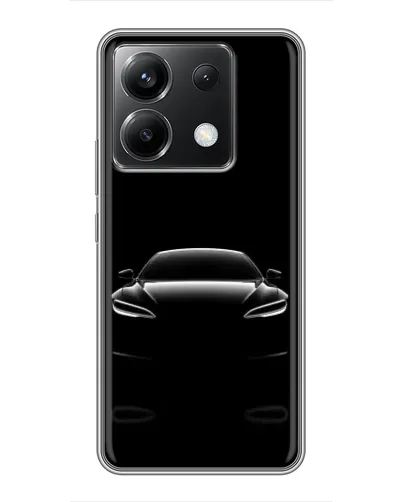 Чехол для Xiaomi POCO X6 5G с картинкой «Силуэт Tesla Night»