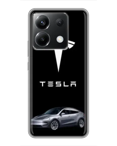 Чехол для Xiaomi POCO X6 5G с картинкой «Tesla Model Y»