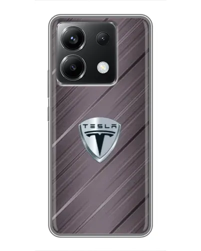 Чехол для Xiaomi POCO X6 5G с картинкой «Металлическая текстура Tesla»