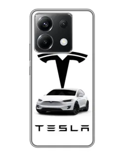 Чехол для Xiaomi POCO X6 5G с картинкой «Tesla White Style»