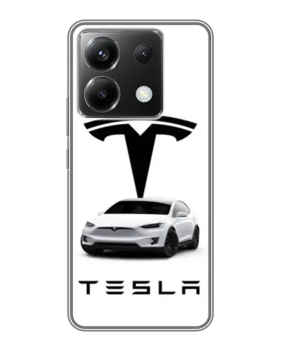 Чехол для Xiaomi POCO X6 5G с картинкой «Tesla White Style»