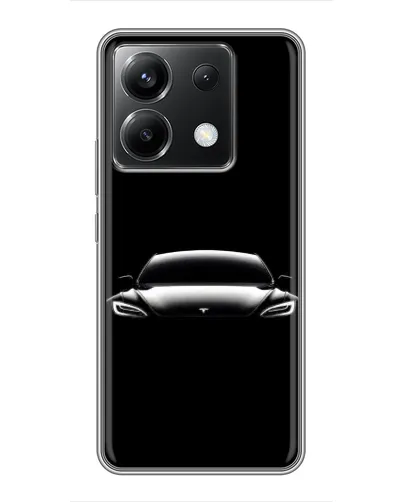 Чехол для Xiaomi POCO X6 5G с картинкой «Фары Tesla Night»