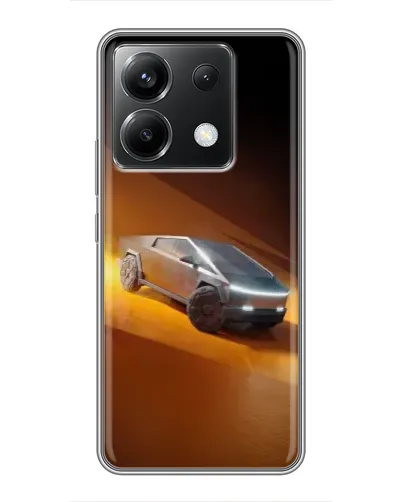 Чехол для Xiaomi POCO X6 5G с картинкой «Cybertruck в пустыне»