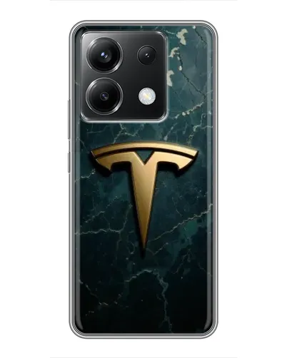 Чехол для Xiaomi POCO X6 5G с картинкой «Мраморная Tesla Gold»
