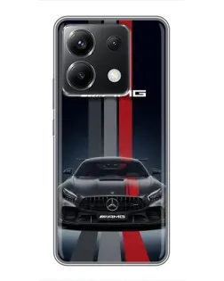 Чохол для Xiaomi POCO X6 5G з картинкою «Mercedes — білий карбон» Чохол для Xiaomi POCO X6 5G з картинкою «Mercedes — білий карбон»