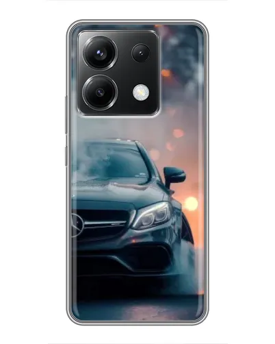 Чехол для Xiaomi POCO X6 5G с картинкой «Mercedes — ночной город»