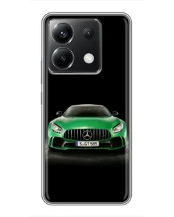 Чехол для Xiaomi POCO X6 5G с картинкой «Mercedes — неоновый лого»