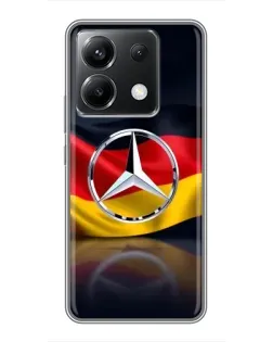 Чехол для Xiaomi POCO X6 5G с картинкой «Mercedes — флаг Германии»