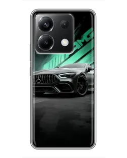 Чехол для Xiaomi POCO X6 5G с картинкой «Темный Mercedes AMG»
