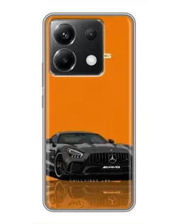 Чехол для Xiaomi POCO X6 5G с картинкой «Оранжевый Mercedes AMG»