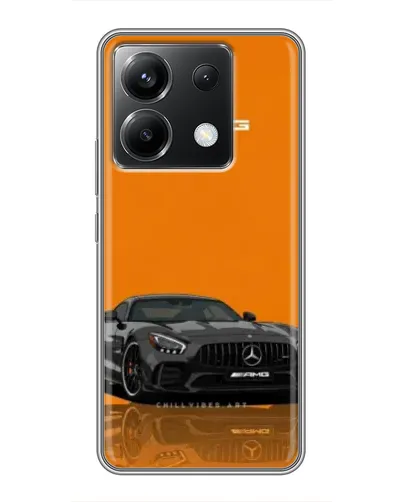Чехол для Xiaomi POCO X6 5G с картинкой «Оранжевый Mercedes AMG»