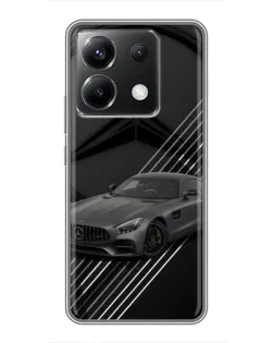 Чехол для Xiaomi POCO X6 5G с картинкой «Mercedes AMG — графика»