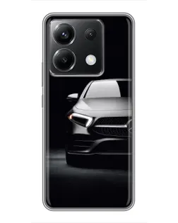 Чехол для Xiaomi POCO X6 5G с картинкой «Свет фар Mercedes»