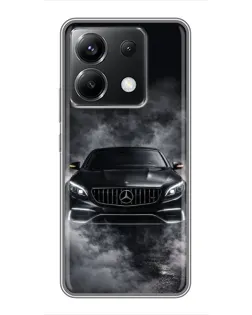 Чехол для Xiaomi POCO X6 5G с картинкой «Mercedes в дыму»
