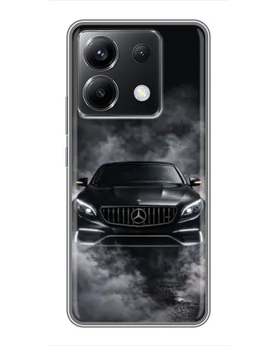 Чехол для Xiaomi POCO X6 5G с картинкой «Mercedes в дыму»