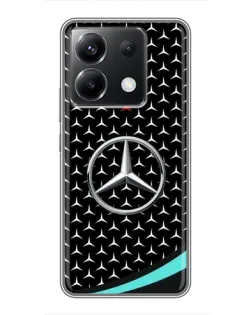 Чехол для Xiaomi POCO X6 5G с картинкой «Mercedes — бирюзовый акцент»
