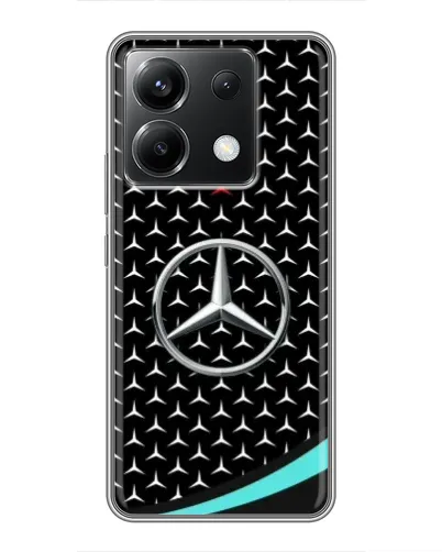 Чехол для Xiaomi POCO X6 5G с картинкой «Mercedes — бирюзовый акцент»