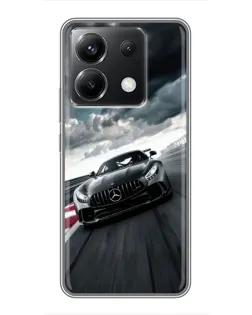 Чехол для Xiaomi POCO X6 5G с картинкой «Гоночный Mercedes AMG»