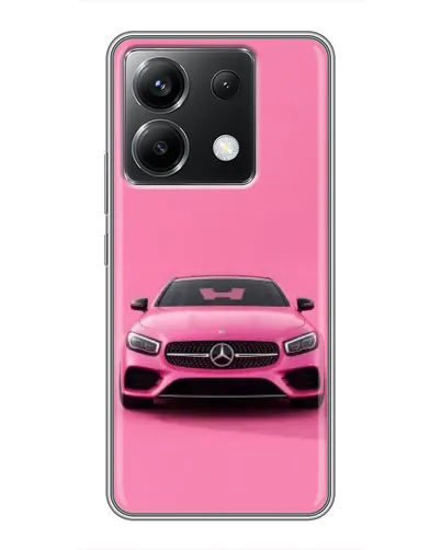 Чехол для Xiaomi POCO X6 5G с картинкой «Розовый Mercedes AMG»