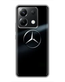 Чехол для Xiaomi POCO X6 5G с картинкой «Mercedes на металле»