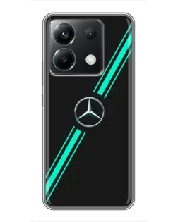 Чехол для Xiaomi POCO X6 5G с картинкой «Спортивные линии Mercedes»