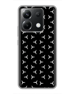 Чехол для Xiaomi POCO X6 5G с картинкой «Mercedes паттерн звезд»