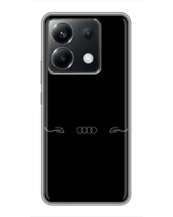 Чохол для Xiaomi POCO X6 5G з картинкою «Audi — світловий підпис» Чохол для Xiaomi POCO X6 5G з картинкою «Audi — світловий підпис»