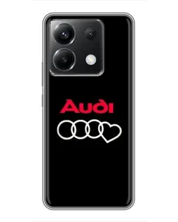Чохол для Xiaomi POCO X6 5G з картинкою «Логотип Audi Heart» Чохол для Xiaomi POCO X6 5G з картинкою «Логотип Audi Heart»