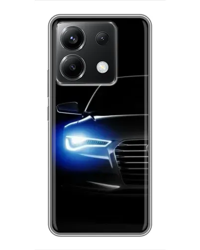 Чохол для Xiaomi POCO X6 5G з картинкою «Неоновий погляд Audi»