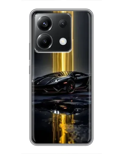 Чехол для Xiaomi POCO X6 5G с картинкой «Ночной Lamborghini драйв»
