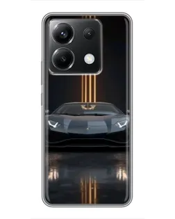 Чохол для Xiaomi POCO X6 5G з картинкою «Lamborghini золоті лінії» Чохол для Xiaomi POCO X6 5G з картинкою «Lamborghini золоті лінії»