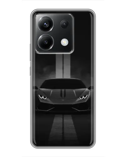 Чехол для Xiaomi POCO X6 5G с картинкой «Lamborghini симметрия дорог»