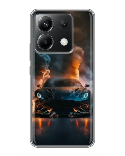 Чехол для Xiaomi POCO X6 5G с картинкой «Lamborghini дымная эстетика»
