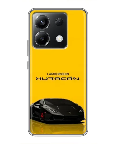 Чехол для Xiaomi POCO X6 5G с картинкой «Lamborghini Huracan черный»