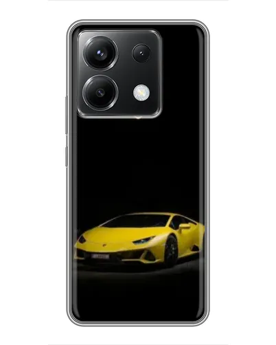 Чехол для Xiaomi POCO X6 5G с картинкой «Lamborghini желтый акцент»