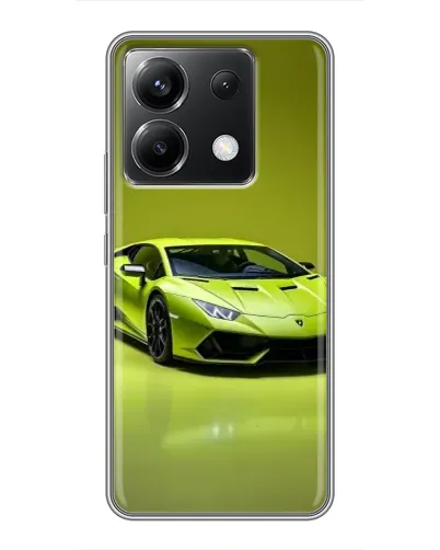 Чехол для Xiaomi POCO X6 5G с картинкой «Салатовый Lamborghini Huracan»
